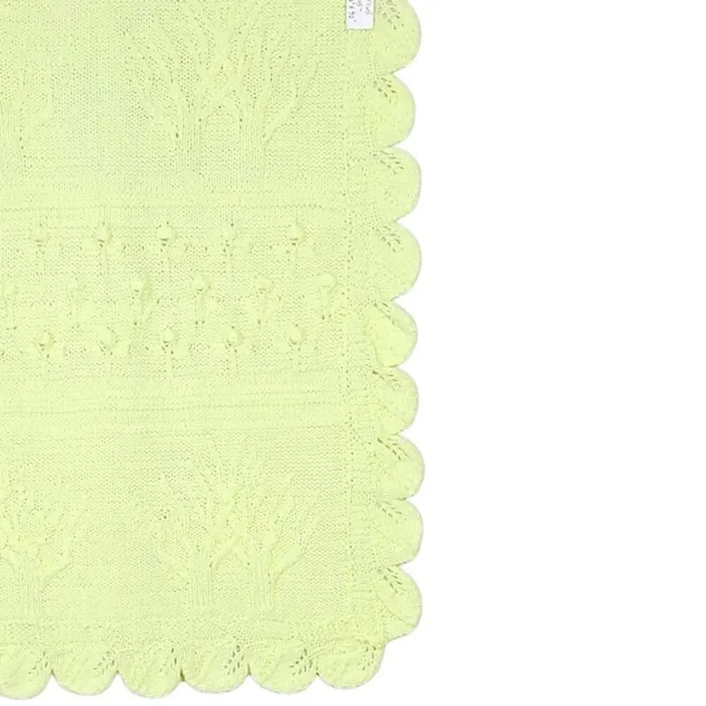 Knitted Baby Receiving Blanket, Handmade 25